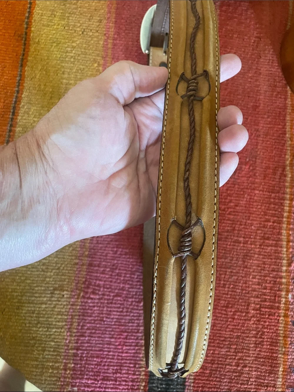 Justin Barbed Wire Men's Belt - Tan